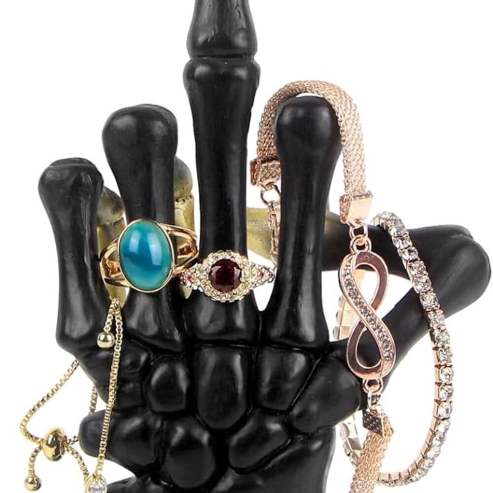 Gothic Skeleton Hand Form Jewelry Display Stand, Bracelet Watch Jewelry Ring Hol